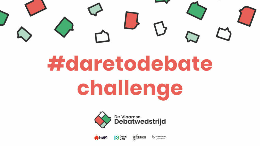 Vandaag lanceerde De Vlaamse Debatwedstrijd iets nieuws… De #daretodebate-Challenge!